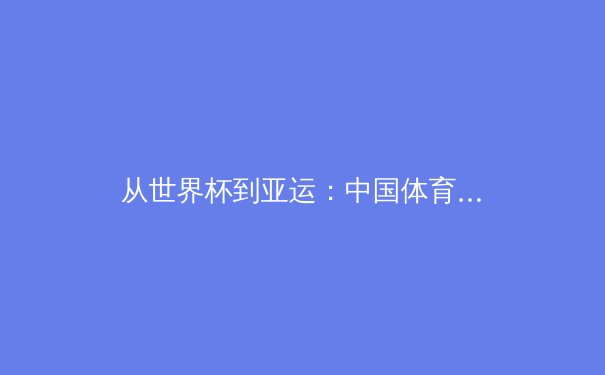 从世界杯到亚运：中国体育产业的变革与全民健身的新浪潮 - 2
